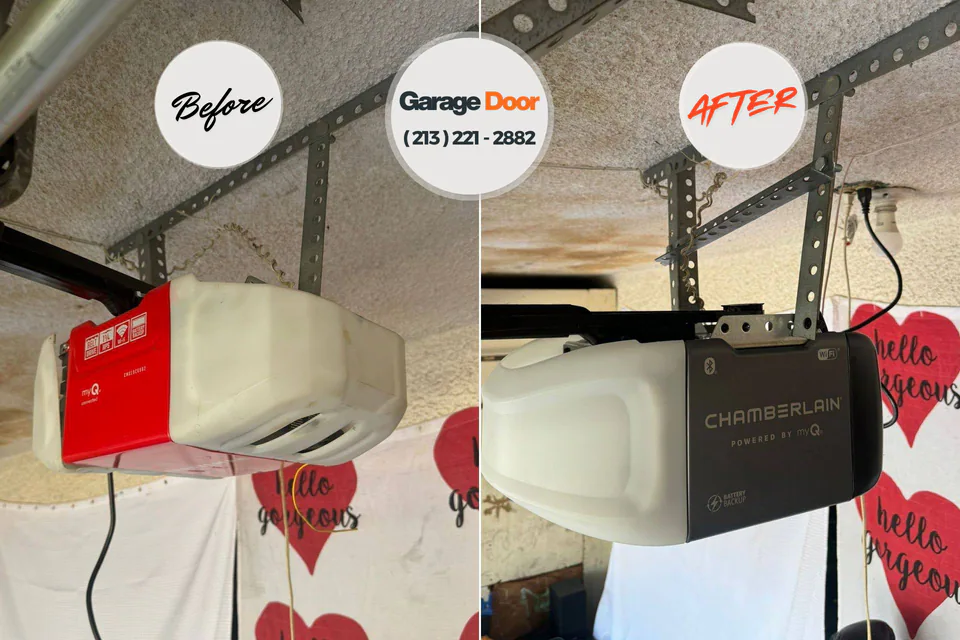 Before and after: garage door repair Pepeekeo, HI